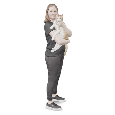 Woman with cat - 1018